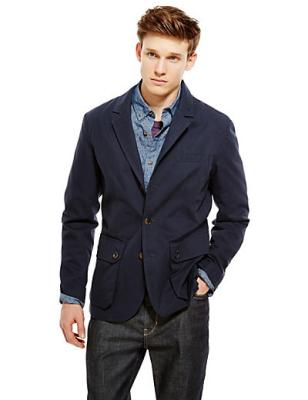 China Tailored Jacket Mens Cotton Blazer Mens Navy Mens Breathable Jacket OEM Suit for sale