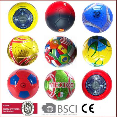 China promotional & 2016 quality training machine stitched size pvc football official soccer ball for sale