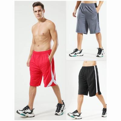 China Wholesale High Quality Custom Made Anti-Wrinkle Sports Shorts Workout Sweat Gym Men's Casual 100% Polyester Basketball Shorts for sale