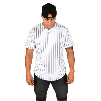 China Wholesale Custom Team Name White Speed ​​Baseball Wear Antibacterial Custom Baseball Tank Top Sublimated V Neck Mesh Baseball Shirts Men for sale