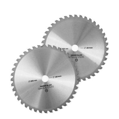 China Industrial Grade Manganese Alloy 255Mm Grass Cutter Blades Circular Cutting Disc For Lawn Mower for sale