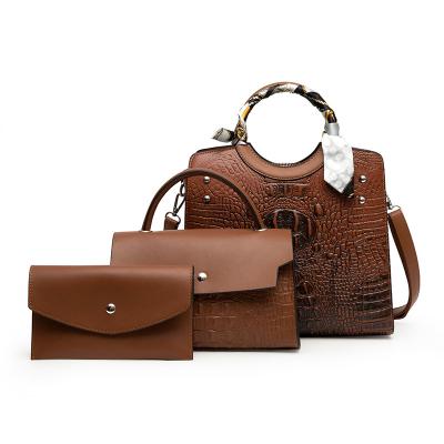 China Luxury Designer Handbag Set Women Bags Vegan Lady Shoulder Bags Fashion High Quality 2022 Shiny Waterproof PU Leather Shoulder for sale