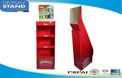 China Red Free Standing Pop Display Stands For Instant Noodles POP / POS Display Rack for sale