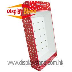 China Corrugated Cardboard Retail Display Sidekick Display With Hooks In Suppermarket for sale