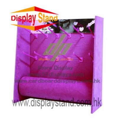 China Eco-friendly Large Sidekick Display , Customized POS Corrugated Cardboard Display With Hooks for sale