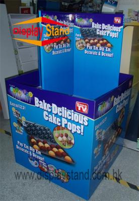 China ECO Friendly Laminated Floor Cardboard Display Stand for Chocolate / Foods / Snacks for sale