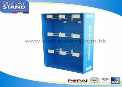 China Supermarket Corrugated Free Standing Displays Sidekick With Hooks for sale