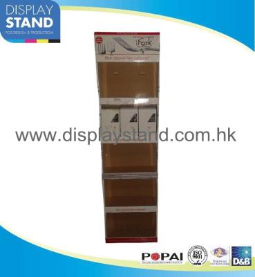 China Paper Point of Salese Sidekick Cardboard Display Stands with 5 Shelves for sale