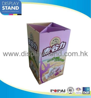 China Point of Purchase Floor Dumpbin Cardboard Floor Display Stands For Foods and Drinks for sale