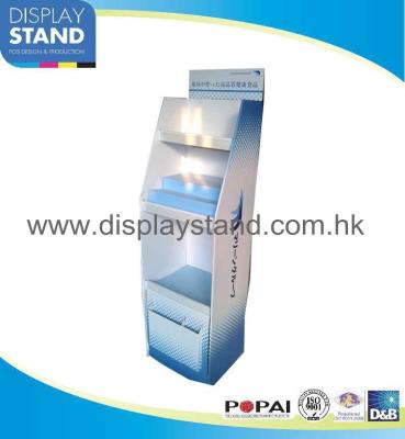 China Store Point of Purchase Floor Cardboard Retail Display Stands For Bottled Water for sale