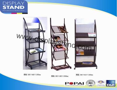 China Heavy Product Display , Metal Retail Display Stands with Angled Shelves for sale