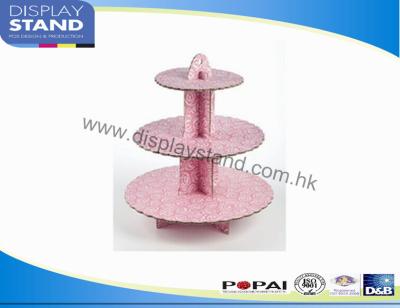 China 3 Shelves Cakes Paper Display Cardboard Dump Bins , Creative Tree Shape Display for sale