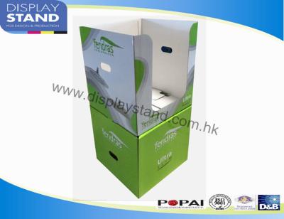 China Pop Up Cardboard Dump Bins , Paper Display Stand for Food Supermarket Retai Displayer for sale