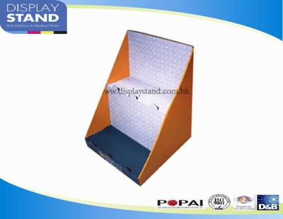 China UV coating Cardboard Counter Displays Stand Packaging Boxes in Yellow for sale