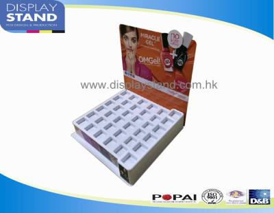 China Pop Cardboard Lipstic Display Stand , Cosmetic Counter Tray with OEM / ODM for sale