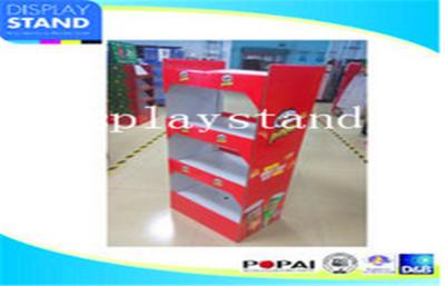 China Corrugated display shelf 4 offset printing for supermarket or retail for sale