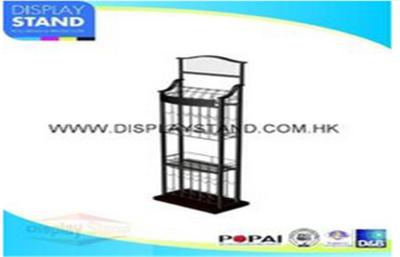 China Black  Metal Floor  Display Stand Unit  And Promotion Your Products In Store for sale