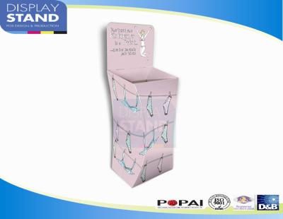 China Clothes Industrial Use And Stamping Printing Handling Cardboard Display Stand Bin for sale