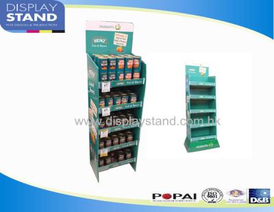 China Gondola Side Cardboard Floor Display Stand Point of Purchase Shelf for sale