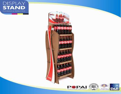 China Strong Double Sided Corrugated Cardboard Display Stand for Cocacola / Drinks for sale