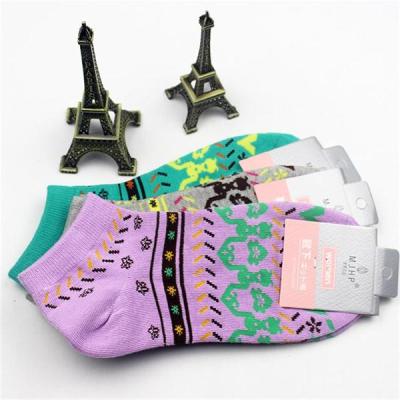 China Colorful design summer ship socks for women for sale