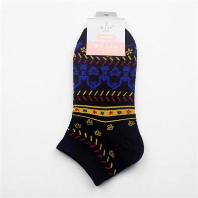 China Colorful design summer ship socks for women for sale