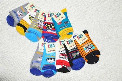 China Knitted terry cotton socks in fancy japan cartoon design for boys for sale