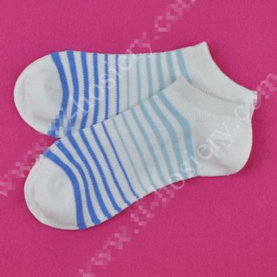 China Popular striped design summer OEM thin knitted cotton ankle socks for sale