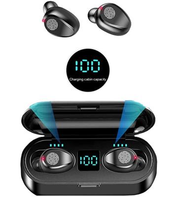 China New LED Digital Display Earphone ANC Stereo Noise Canceling Sport V5.0 Wireless Earbuds Waterproof Headphones With Power Bank Battery Display F9 for sale