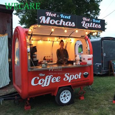 China Hotels Wecare Street Classic Used Mobile Mini Snack Food Truck Coffee Cart Vending Car for sale