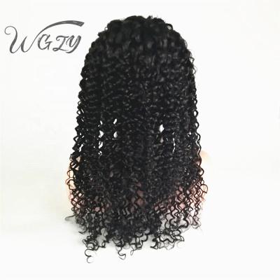 China Factory Price 100% Spring Curl Deep Curly Hair Wig Cuticle Aligned Raw Human Hair Full Lace Wig India Lace Hair Wigs for sale