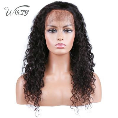 China Hot Sales Wholesale Natural Virgin Hair 20inch Wave Full Lace Wig With 18inch Baby Hair for sale