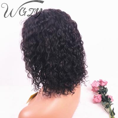 China Hot Selling Brazilian Human Natural Black Color 4x4 Silky Straight Wave Curly Hair Lace Up Wig For Black Women for sale