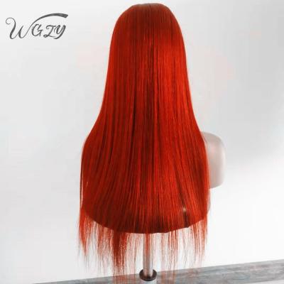 China Wholesale Unprocessed Silky Straight Wave Cuticle Aligned Human Hair Wigs 100% Red Color Virgin Wigs for sale