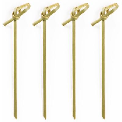 China Heat Resistance Bamboo BBQ Knot Picks Sticks Skewers for sale