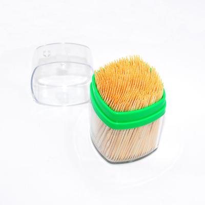 China Disposable bamboo wooden toothpicks with jar for sale