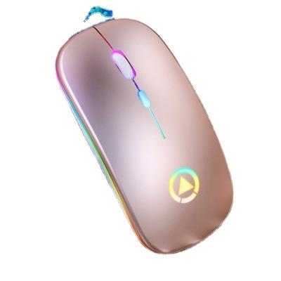 China HXSJ-A2 Colorful 3D Backlight Charging Mouse Mute 2.4G Wireless Mouse for sale