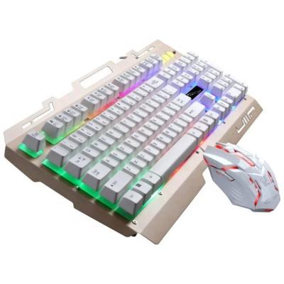 China Middle Frame Mirror Surface Result 104 Key Gaming Desk Wired Mechanical Keyboard and Mouse Combos for sale