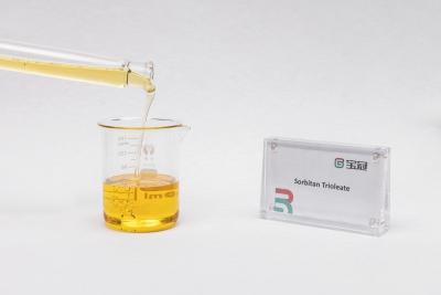 China Sorbitan Trioleate, C60h108o8. HLB Value 1.8, Pale-Yellow Viscous Liquid. Soluble in mineral and vegetable oil. Emulsifier,  lubrication, dispersant, softener, anti-rusting for oil extraction for sale