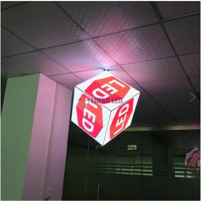 China Indoor HD P2.5 Cube LED Videos Wall/Screen Display Customized Design LED Screen,With 6 faces LED Panels for sale