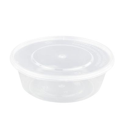 China Disposable Plastic Round Steamable Round Soup Bowl Food Packaging Fast Food Container Takeout Round for sale