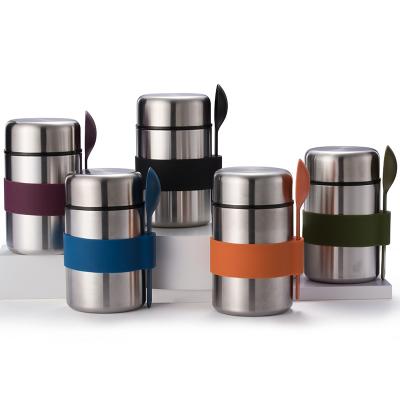 China Double Wall Viable Vacuum Insulated Food Flask Hydraulic Insulated Food Jar With Leak Proof Cap Food Flask for sale