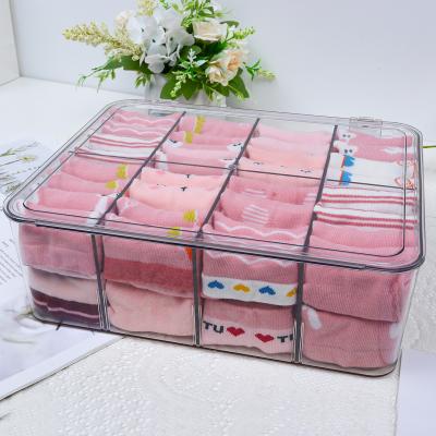 China Viable Plastic Foldable Underwear Bra Bangs Panty Storage Boxes Closet Drawer Divider Dorm Home Office Cabinet Organizers for sale