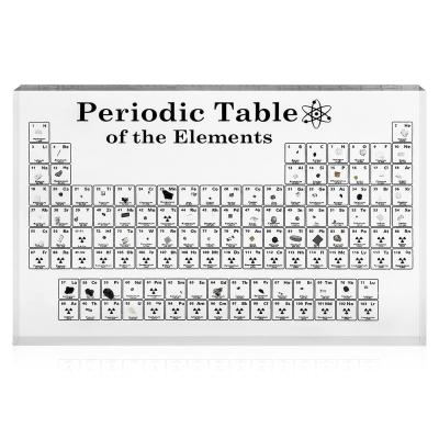 China Real Element Periodic Table Fashion Fill In Real Table Acrylic Periodic Elements Element Teaching Tool Student Teacher Gift Craft Decoration for sale