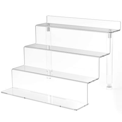 China Risers For Funko Pops Acrylic Riser Display Stand 4 Tier Display Riser For Amiibo Funko POP Figures for sale