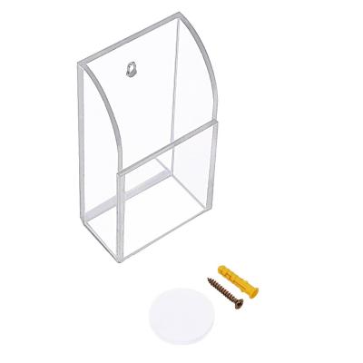 China Sustainable Clear Acrylic Wall Mounted Organizer Storage Box Remote Control TV Bracket for sale