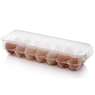 China Viable Wholesale Plastic Chicken Egg Storage Box Household Refrigerator Drawer Type Container for sale