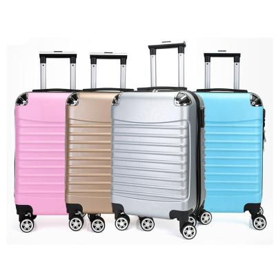 China Promotional Selected ABS OEM/ODM ABS/PC Three Sets Bright Color Travel Vintage LuggageTravel Bags Suitcase for sale