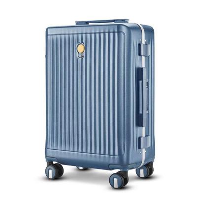 China 2021 New Design Fashionable PC Sight Trolley Briefcase Aluminum Lujo de Lujo Suitcase Luggage Maleta de Viaje De Lujo for Women Bavul Luggage for sale