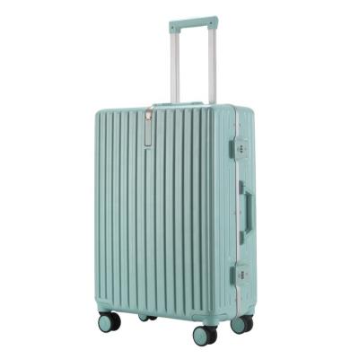 China Customized Equipaje Smart Bottom Aluminum Firm Luggage Spinner Trunk Travel FEISITE Hardside Travel Suitcase Handheld for sale